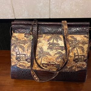 BRAHMIN COPA CABANA PURSE LEATHER HANDBAG WITH WALLET.